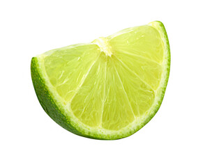 Lime isolated on white background,Slice,piece.