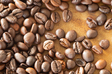 roasted coffee beans, can be used as a background.