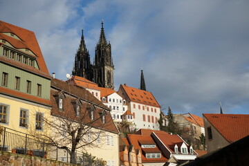 Fototapeta premium Blick zum Dom in Meissen