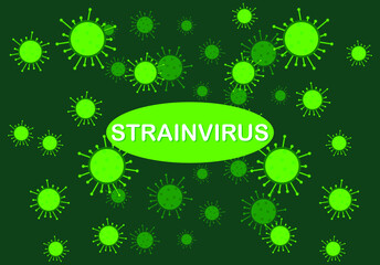 New Strain virus vector illustration. 