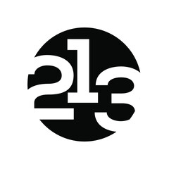 123 text logo. Number 123. Eps10 vector illustration.