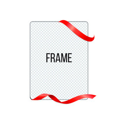 Photo frame vector design with ribbon. Eps10 vector illustration.