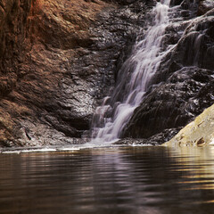 Gran Canaria, landscapes along the hiking route around the ravive Barranco del Toro at the southern...