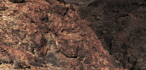 Gran Canaria, landscapes along the hiking route around the ravive Barranco del Toro at the southern...