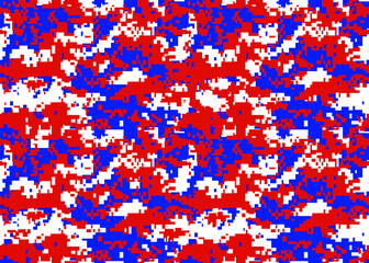 camouflage russia background red blue white military uniform textile