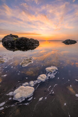 Sunset at a Rocky Beach, Northern California Coast - 402435525