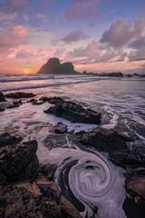 Sunset at a Rocky Beach, Northern California Coast - 402435722