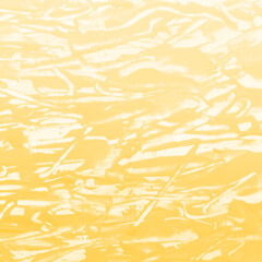 Modern contemporary acrylic background. Yellow texture made with a palette knife. Abstract painting on paper. Mess on the canvas.
