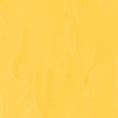 Modern contemporary acrylic background. Yellow texture made with a palette knife. Abstract painting on paper. Mess on the canvas.
