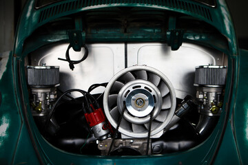 Fototapeta premium Boxermotor von hinten keine Verblechung