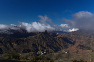 Gran Canaria, landscape of the central part of the island, Las Cumbres, ie The Summits, December