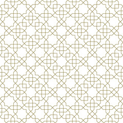 Seamless arabic geometric ornament in brown color.