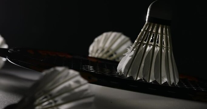 badminton set racket and shuttlecock