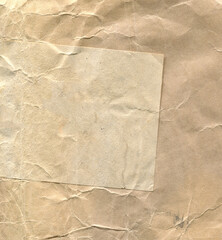 texture of old crumpled yellow paper