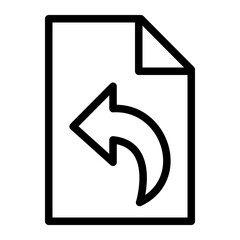 Undo simple line icon