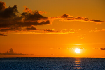 sunset over the sea