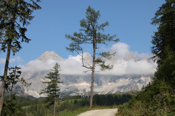 Naklejka premium Wanderung im Dachsteingebirge, Österreich