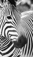 Naklejka na ściany i meble CEBRA DE MONTAÑA (Equus zebra), Fauna de África