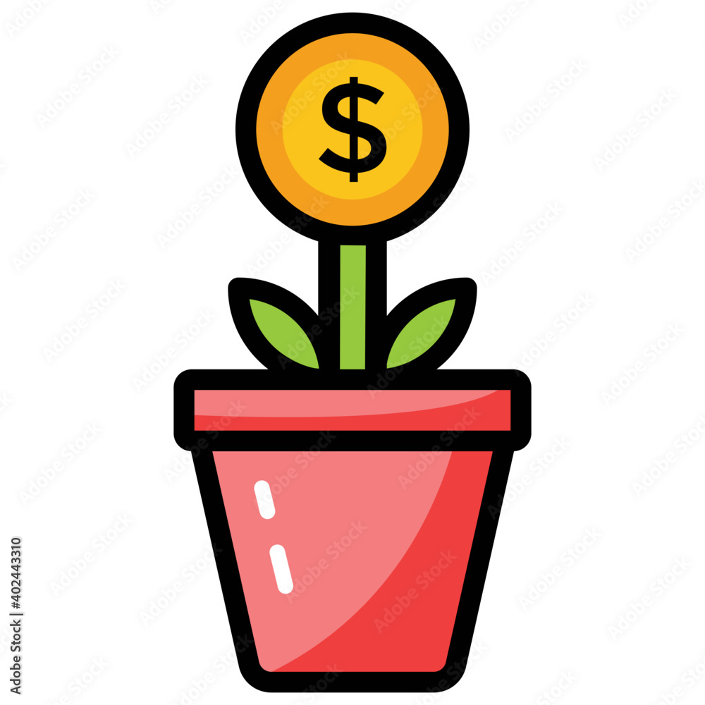 Wall mural dollar plant