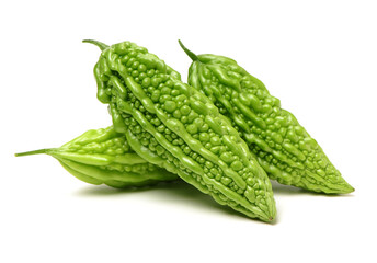 Bitter melon , Bitter gourd on white background