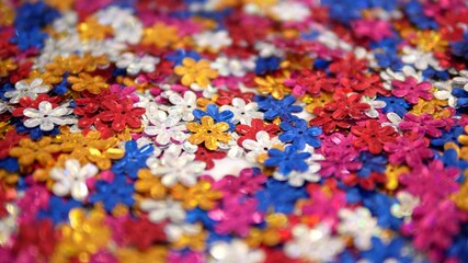 texture and background from colourful plastic flower 