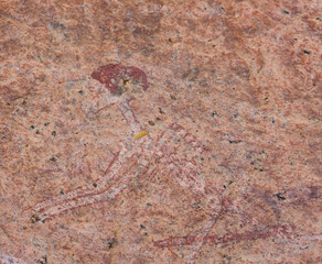 Pinturas rupestres en las Montañas Branberg, Desierto del Namib, Namibia, Africa