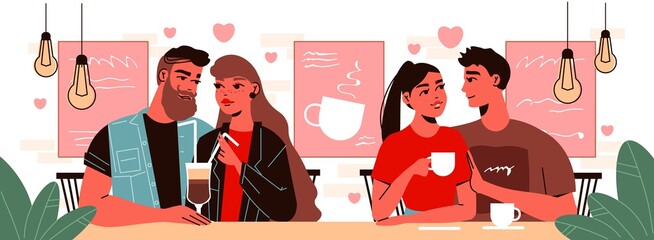 Date In Cafe Composition
