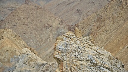 landscape of the mountains in leh ,jammu and kashmir,india