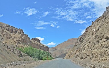 landscape of the mountains in leh ,jammu and kashmir,india