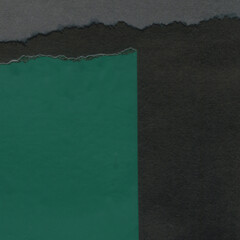 Colorful torn paper collage close-up. Texture made from various paper and cardboard parts. Damaged old paper background. Vintage blank wallpaper. Material design backdrop.