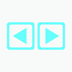 Play button icon in trendy flat style isolated on grey background. Play symbol for your web site design, logo, app, UI. Vector illustration, EPS10.