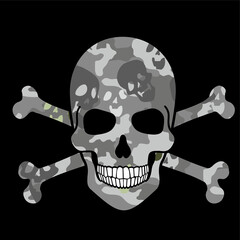 military emblem with camouflage skull,grunge vintage design t shirts