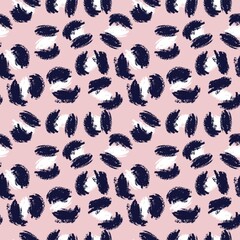 Pink Navy Animal Leopard Seamless Pattern Background