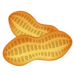 Peanut Fruit Emoji Vector Design. Snack Nutrition Art Illustration Fresh Product Nuts. 