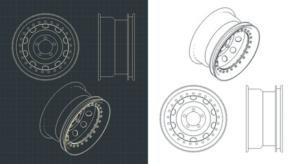 Alloy car disks drawings