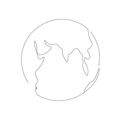 World map outline, eart day concept, vector illustration