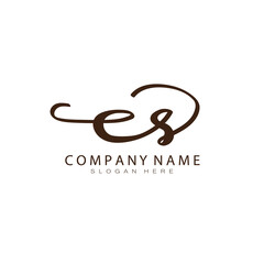 cs initials handwritten logo design vector illustration