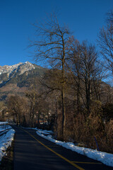 Winterlandschaft in Vaduz in Liechtenstein 16.12.2020