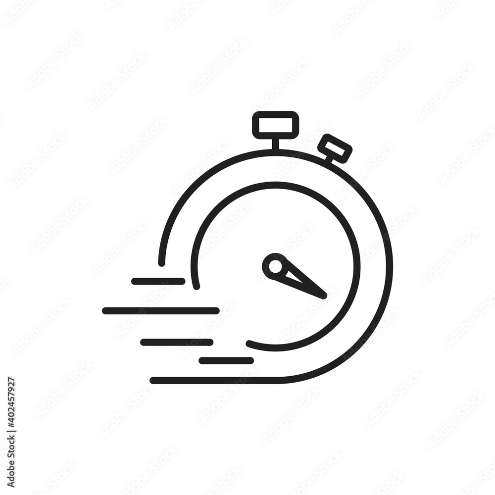 Wall mural timers icon fast. stopwatch symbol. countdown clock counter timer vector illustration