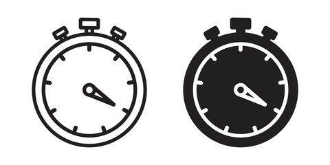 Timers icon  in different style. Stopwatch symbol. countdown clock counter timer vector illustration