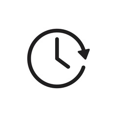 Clock icon vector. Time icon symbol illustration