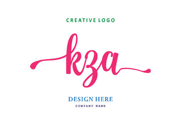 Obraz na płótnie Canvas KZA lettering logo is simple, easy to understand and authoritative