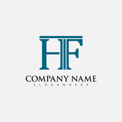 Letter HF Professional logo design. Easy to use on various types of business and company. 