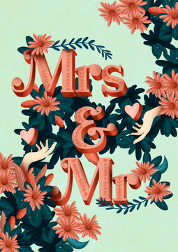 Mrs and Mr poster banner