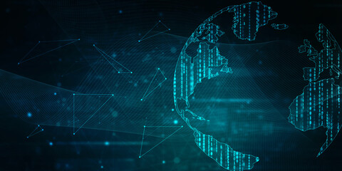 2d illustration world map abstract background
