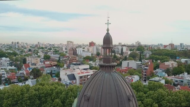 Aerial view of a dome in the Devoto neighborhood. Buenos Aires. Argentina.