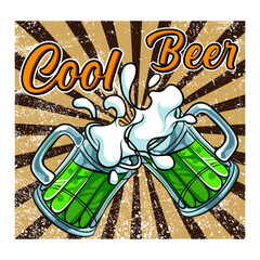 fresh beer vector design created for t-shirt printing