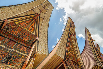 Typical houses in Tana Toraja, Sulawesi, Indonesia