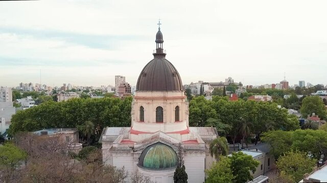 Aerial view of a dome in the Devoto neighborhood. Buenos Aires. Argentina.