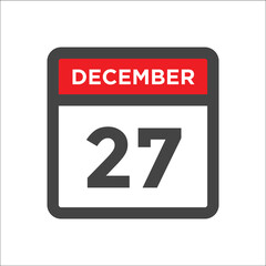 December 27 calendar icon with day of month